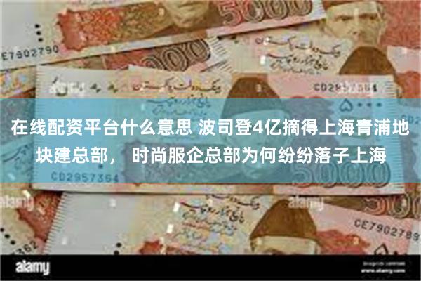 在线配资平台什么意思 波司登4亿摘得上海青浦地块建总部， 时尚服企总部为何纷纷落子上海