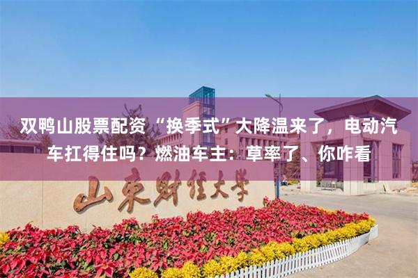 双鸭山股票配资 “换季式”大降温来了，电动汽车扛得住吗？燃油车主：草率了、你咋看