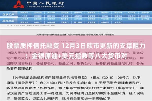 股票质押信托融资 12月3日欧市更新的支撑阻力：金银原油+美元指数等八大货币对