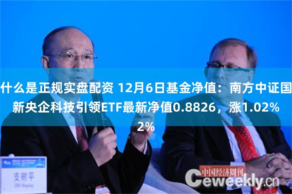 什么是正规实盘配资 12月6日基金净值：南方中证国新央企科技引领ETF最新净值0.8826，涨1.02%