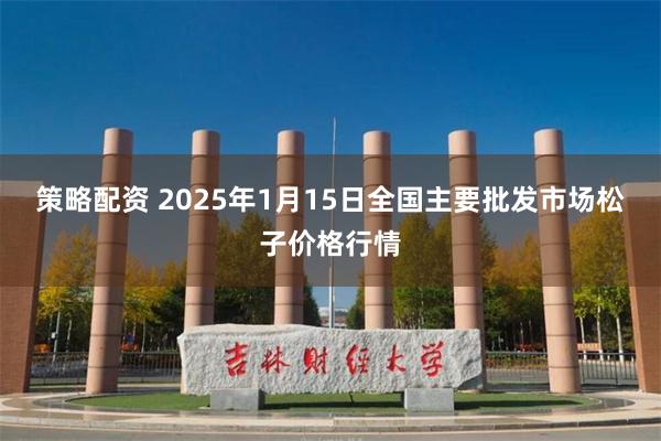 策略配资 2025年1月15日全国主要批发市场松子价格行情